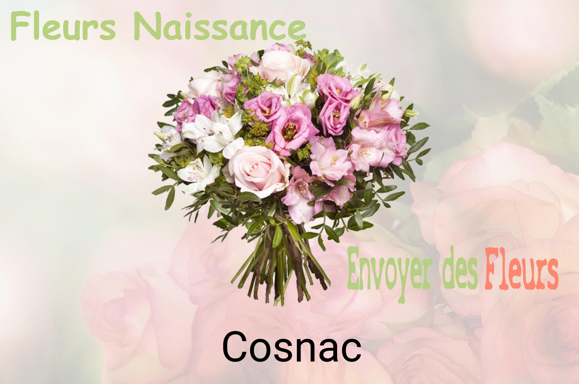 Bouquet de fleurs de naissance livré à Cosnac