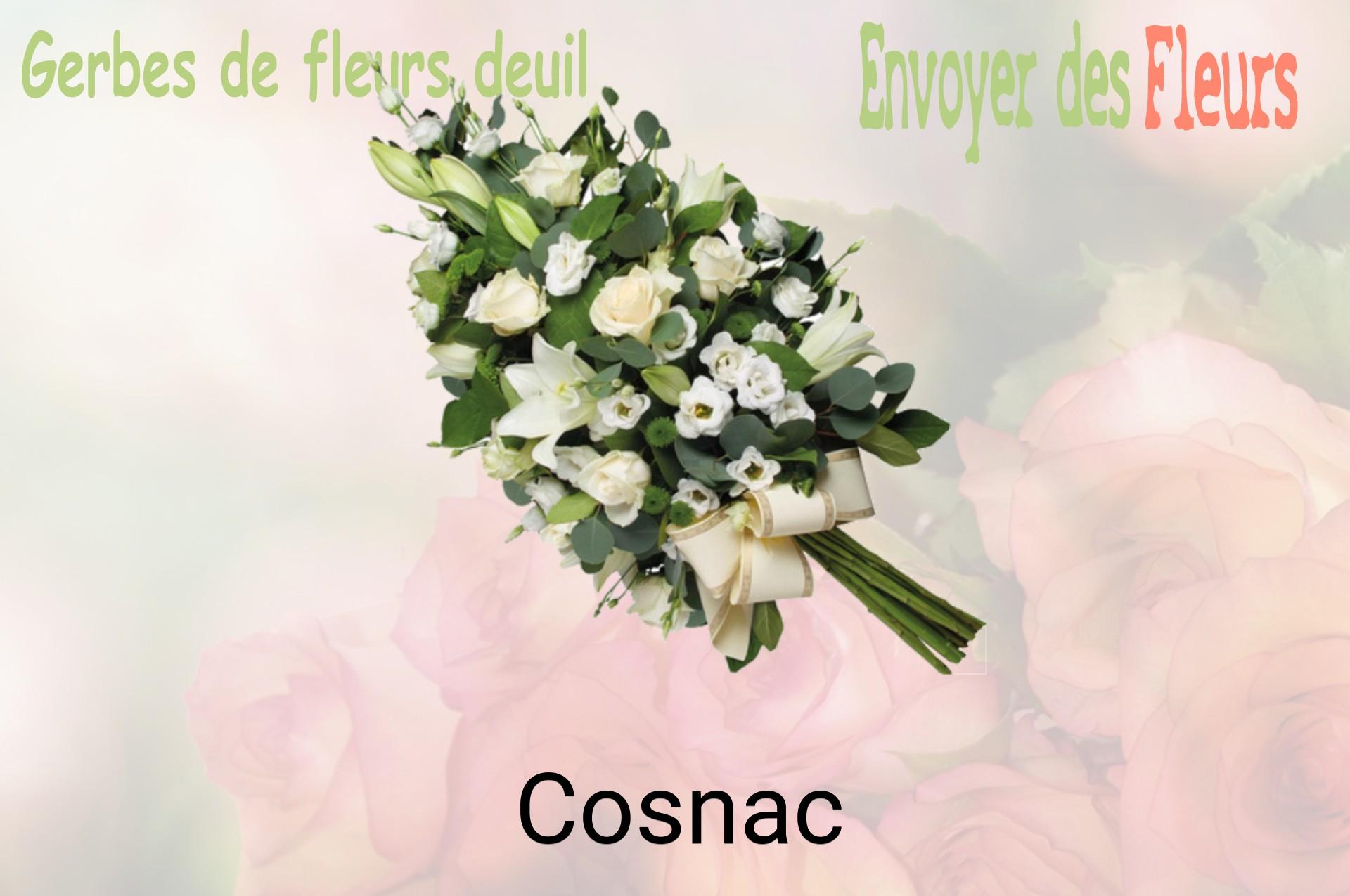 Gerbe de fleurs de deuil livrée à Cosnac